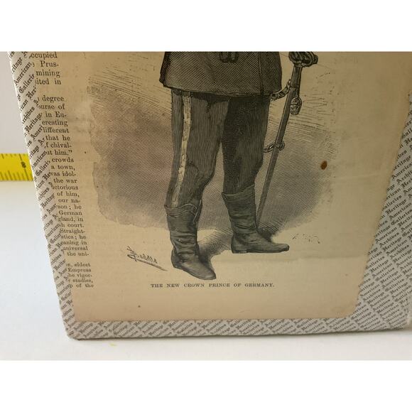 Antique Newspaper Military War Original 1800s Newspaper New Crown Prince Germany - Picture 3 of 7